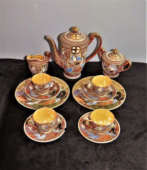 satsuma porcelain tea set|japanese satsuma tea sets.